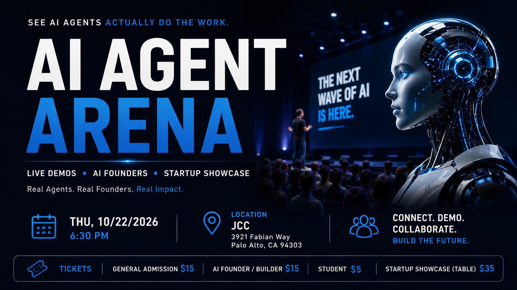image of AI Agent Arena: Ten Agents, Five Minutes Each, Live Demos Only