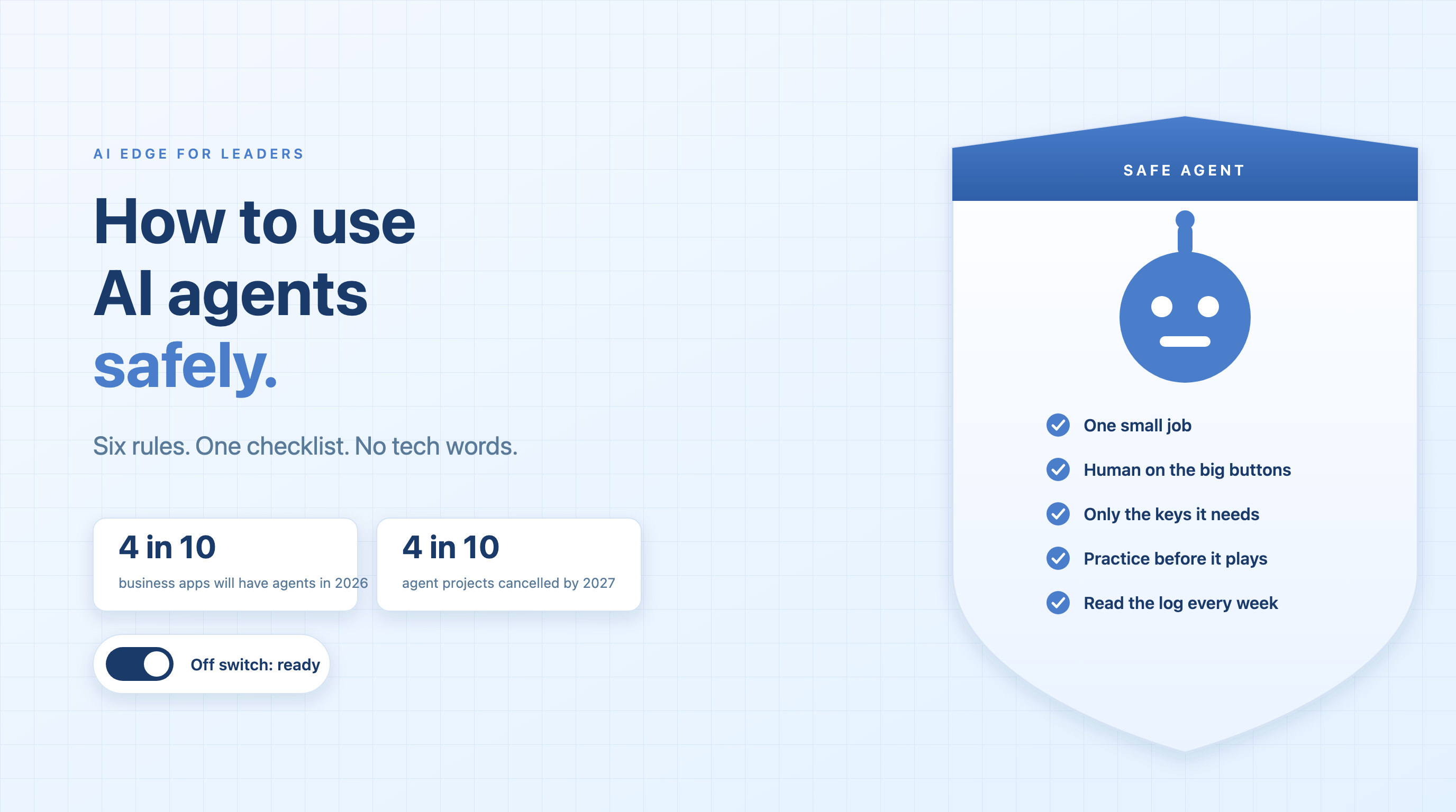 image of How to Use AI Agents Safely: A Plain-English Playbook for Leaders