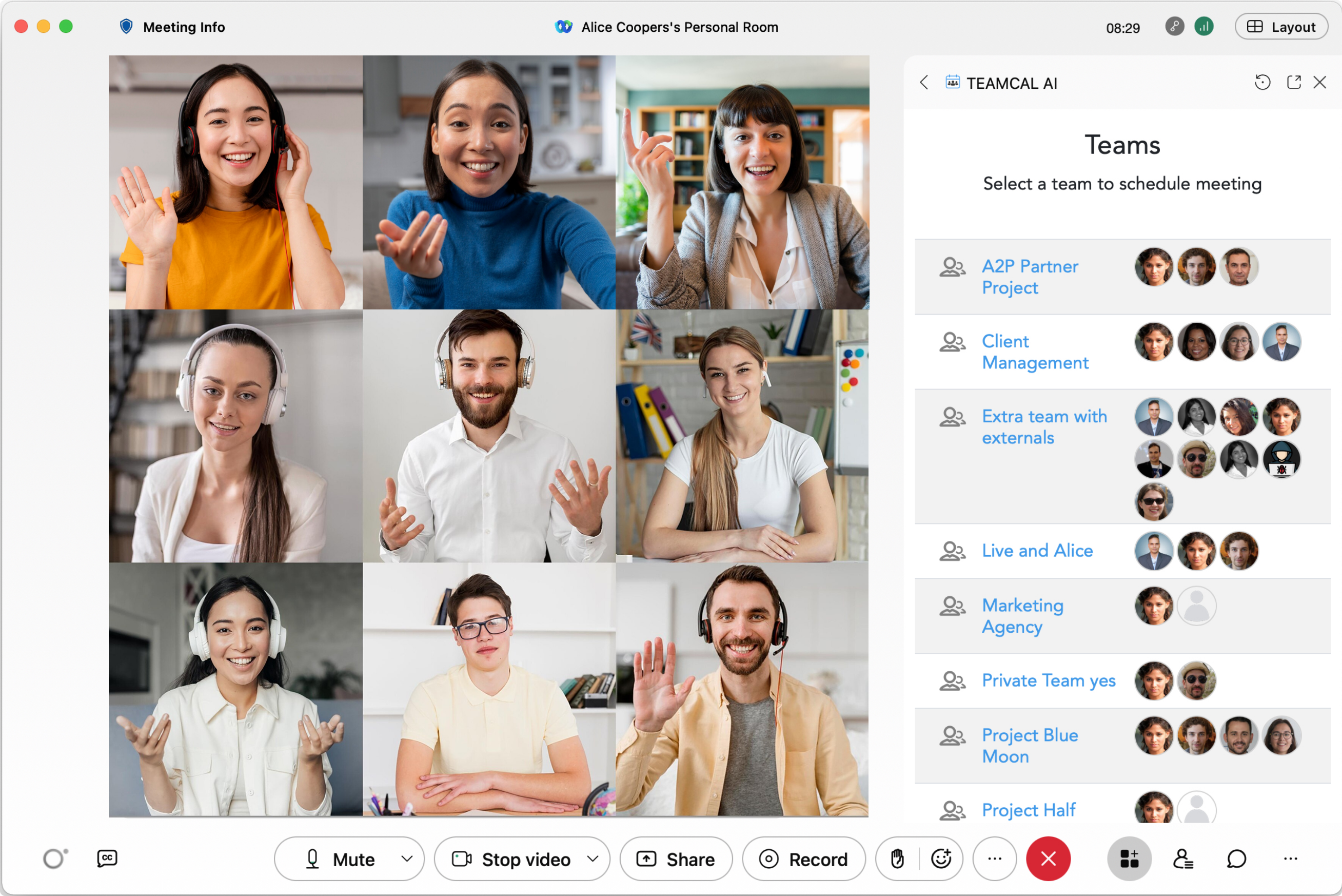 Scheduling team meetings within Webex