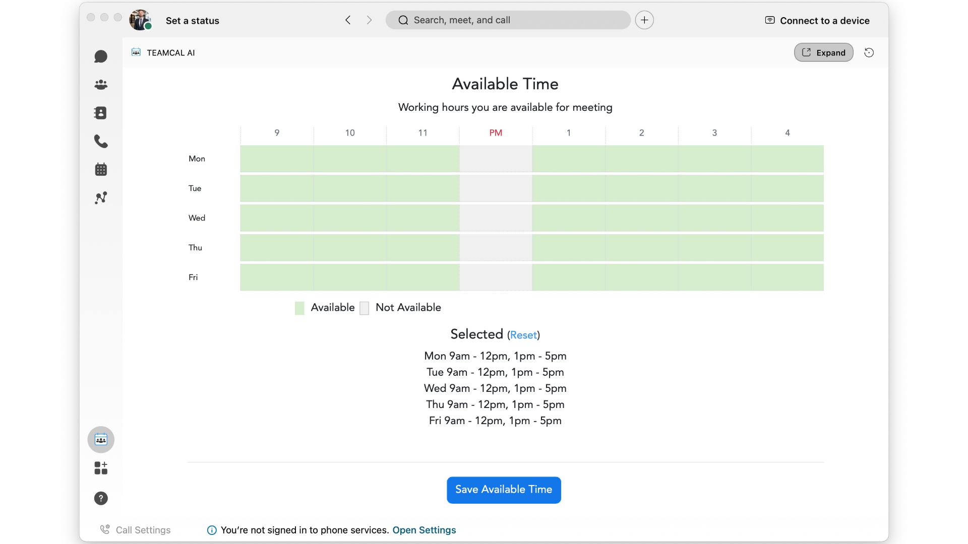 Saving availability in ANCI